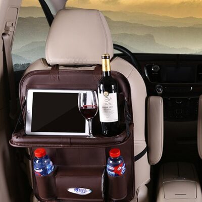 Car seat storage bag multi-function car dining table and chair back storage bag backrest hanging bag car interior decoration supplies