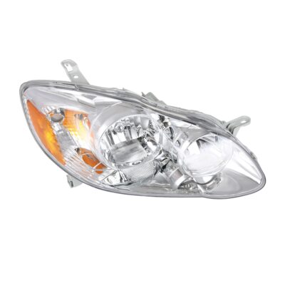 1 Pair Headlight Assembly For Toyota Corolla 2003-2008 Halogen Lamps Left Right Side Pair Chrome Housing