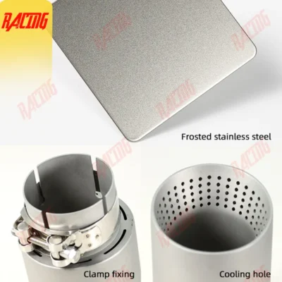 1 piece Exhaust Tip Matte 304 Stainless Steel Car Muffler System for AK Car Muffler Decoration