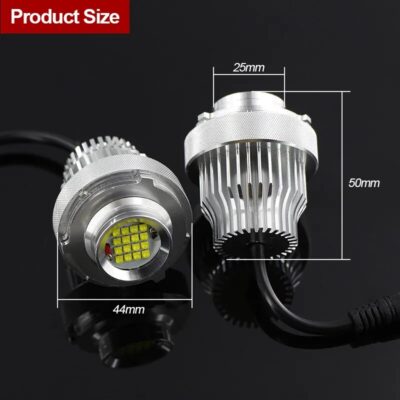 2*Angel Eyes LED Marker Lights No Error for BMW 5-Series E60 E61 LCI Halogen Headlight Halo Ring Light Bulb Kits Car Headlight