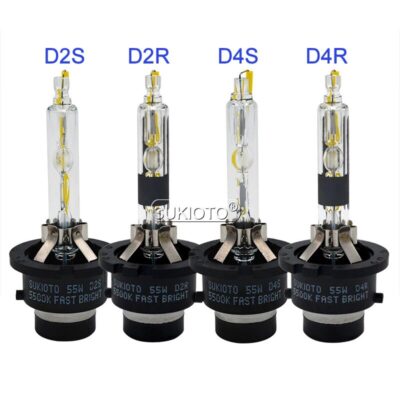 2PCS 2023 SUKIOTO GENUINE 55W D2S D2R D4R D4S Xenon HID Bulbs Fast Bright 5500K Auto Car Headlight Super Version D2S HID Light