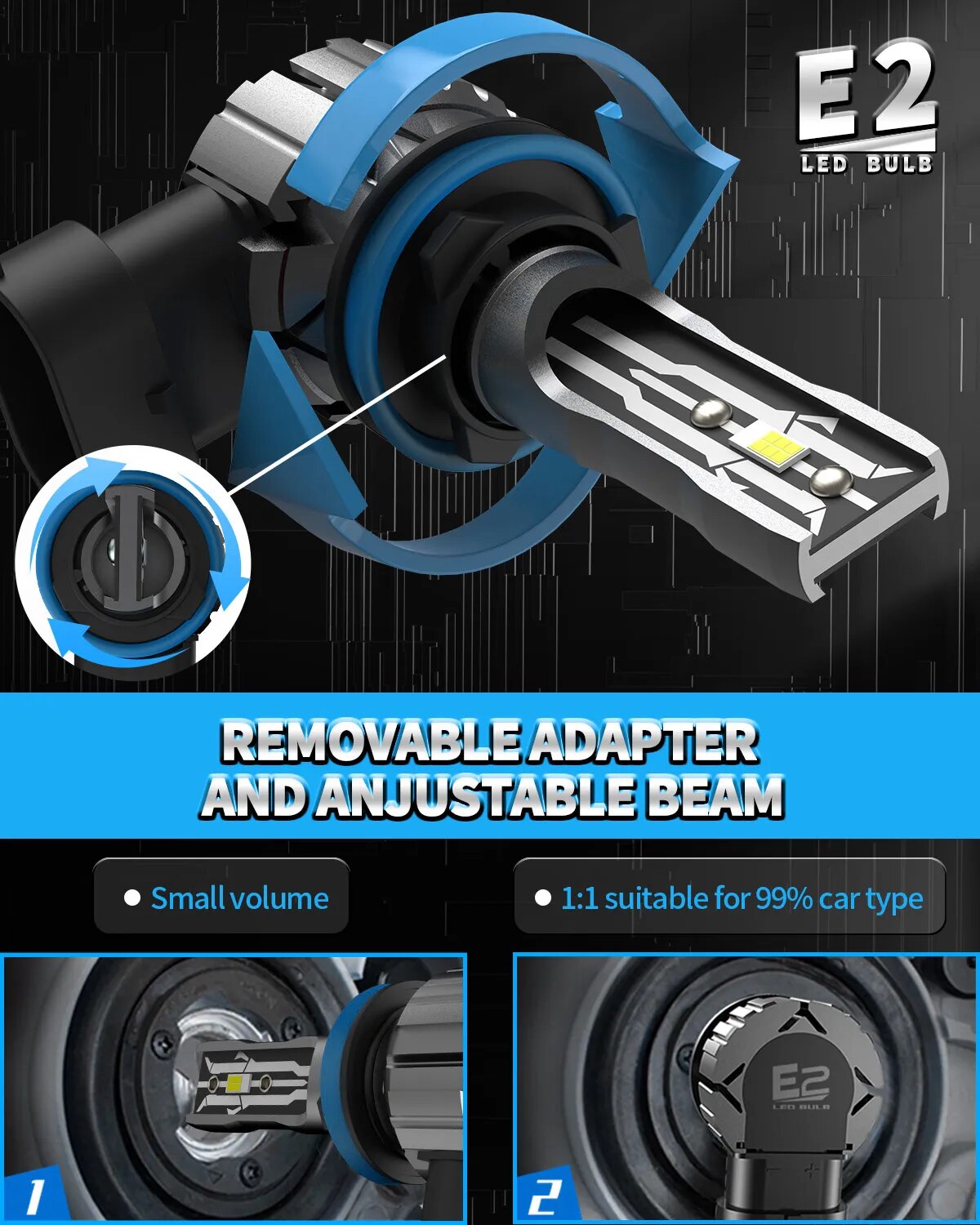 2Pcs-30000Lm-CANBUS-H8-H7-LED-Yellow-White-H10-H11-Led-Fog-Lights-H16JP-LED-Bulb-4