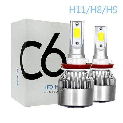 2Pcs H27 880 LED Car Lights Bulbs H3 881 HB2 H7 H1 H8 H9 HB4 H11 9006 9005 5202 9012 Auto Headlights 72W COB 6000K 3000K