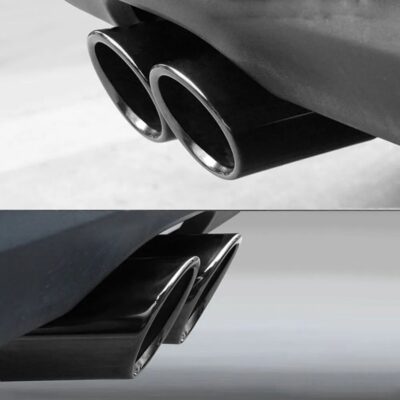 2Pcs/Set Stainless Steel Car Exhaust Muffler Tip Pipes Covers for Audi VW Volkswagen