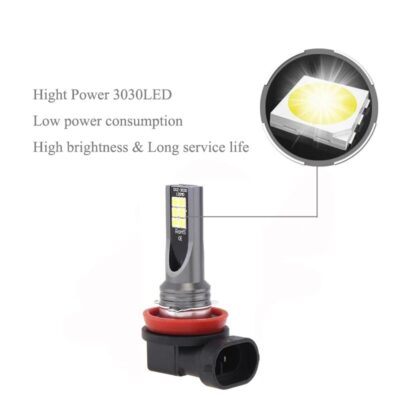 2X Car Led H11 H8 Light Bulb Auto Fog Light Driving Lamp Light No Error For Audi A3 A4 A5 S5 A6 Q5 Q7 TT