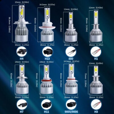 2X NEW C6 LED H4 Two-colors 6500K 3000k 6500K 8000K Hi/Lo H7 H1 H8 H11 9005 HB3 HB4 9006 Bulb Auto light Car Headlight Fog Lamp