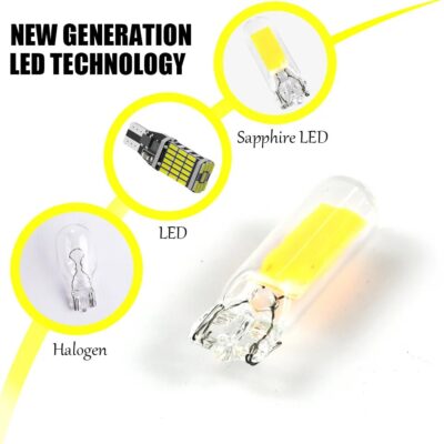 2X Newest W16W LED T15 902 921 912 600LM Clear Sapphire Car Signal Light Glass Bulb Reverse Back Parking Lamp White 6000K 12V