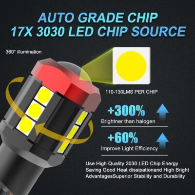 2x W16W T15 LED Bulbs 3030 Chip Canbus LED Backup Light 921 912 W16W Car Turn Signal Reverse Lamp White Red Yellow