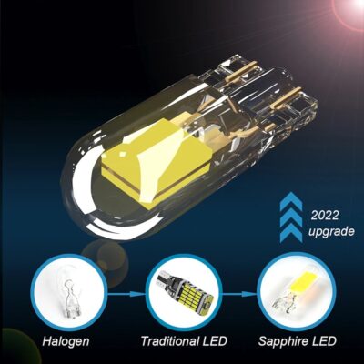 2x w5w LED T10 COB Sapphire 2022 Economic Upgraded Pop Car Light Bulb High Bright Drive-free Wedge Dome Reading Lamp 12V 6000K