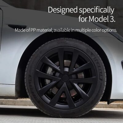 4PCS 18 Inch Wheel Hub Cap Performance Replacement Wheel Cover Automobile Full Rim Cover Accessories for Tesla Model 3 2018-2023