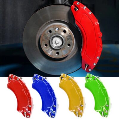 4Pcs Front Rear Brake Caliper Cover 3D Aluminum Car Styling Metal Caliper Cover Kit Wheel Modification Decoration Green