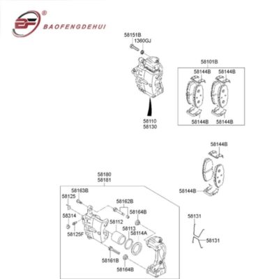 Auto Brake System Pads For Hyundai ELANTRA 1.6 Rear 58302F2A30 Car Brake Pad Front 58101F2A00 For Kia 1.6 CEE’D