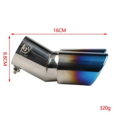 Auto Tail Dual Outlet Exhaust Tip Car Exhausts Double Muffler Tip Dual Pipe Chrome Trim Modified Exhaust Tips Tail Pipe Car Part