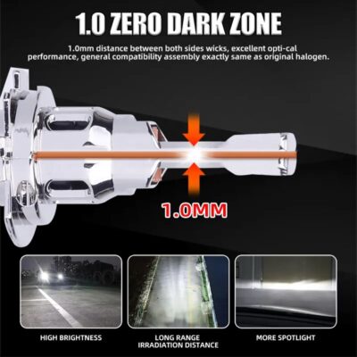 Bullvision H7 LED Headlight Canbus 100000LM 300W 5570 CSP 1: 1 Mini Size Wireless Auto Car Headlight Bulbs Plug and Play 12V 24V