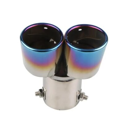 Car Exhaust Tip Stainless Steel Dual Tailpipe Throats Muffler Exhaust Tip Auto Modification Supplies