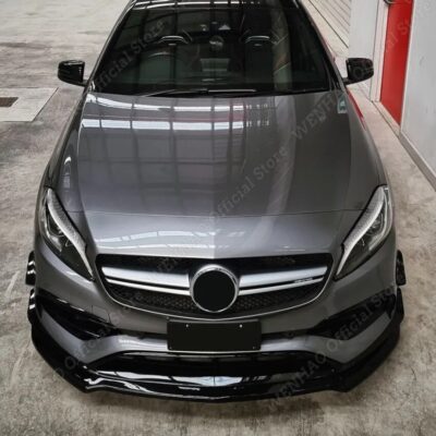 Car Front Bumper Splitter Lip Diffuser Body Kits Spoiler Guard for Mercedes Benz A Class W176 A200 A260 A45 AMG 2013-2018