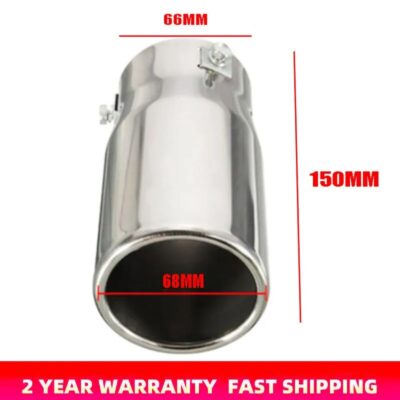 Exhaust Pipe Tip Car Auto Muffler Steel Stainless Trim Tail Tube Auto Replacement Parts Exhaust Systems Mufflers Vehicle Chrome