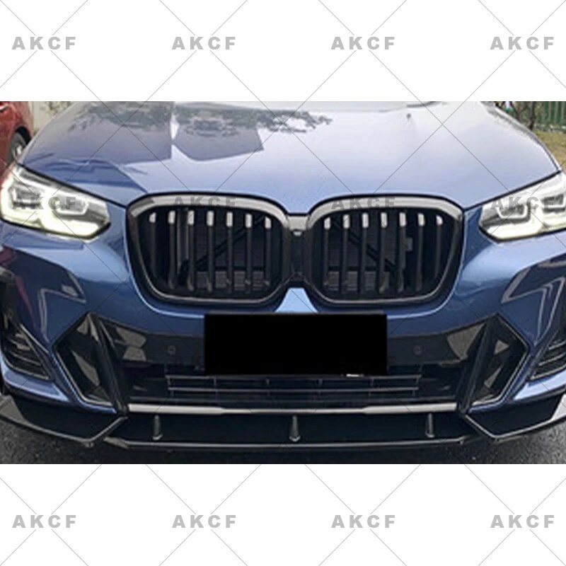 Fit-for-BMW-X3-X4-2022-Carbon-Fiber-Front-Bumper-Lip-Spoiler-Splitter-FRP-Front-bumper-1
