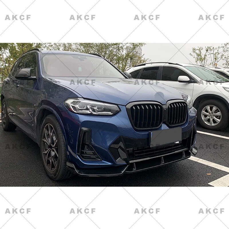 Fit-for-BMW-X3-X4-2022-Carbon-Fiber-Front-Bumper-Lip-Spoiler-Splitter-FRP-Front-bumper-2