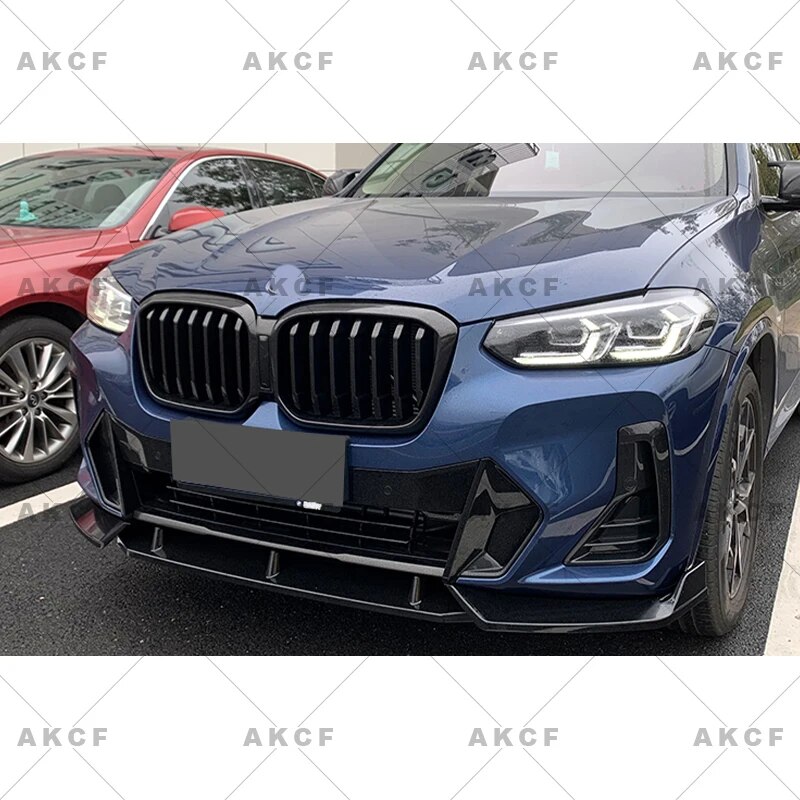 Fit-for-BMW-X3-X4-2022-Carbon-Fiber-Front-Bumper-Lip-Spoiler-Splitter-FRP-Front-bumper-3