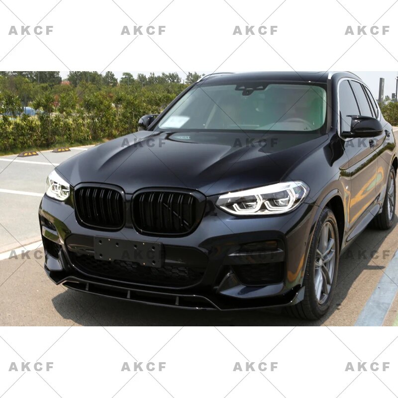 Fit-for-BMW-X3-X4-2022-Carbon-Fiber-Front-Bumper-Lip-Spoiler-Splitter-FRP-Front-bumper-4
