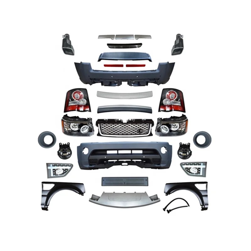 Front-Rear-Bumper-Kit-Body-Part-for-Land-Rover-Range-Rover-Sport-2002-2009-Old-Upgrade-4