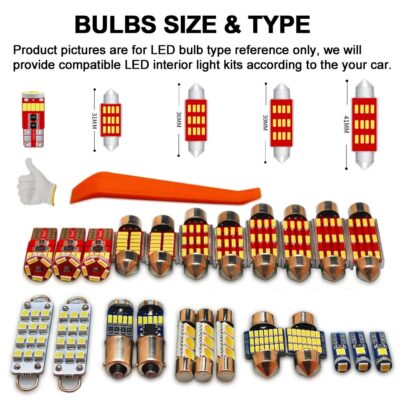 MDNG For Fiat Bravo 1 2 500 500L 500X 500E 500C Panda 2 3 Tipo Stilo Freemont Multipla Sedici Car LED Bulbs Interior Light Kit