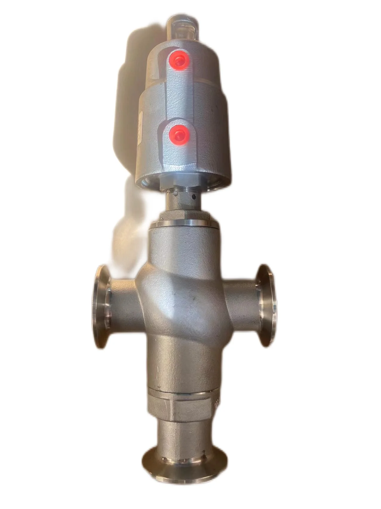 Pneumatic-3-way-angle-seat-piston-stop-shut-off-valve