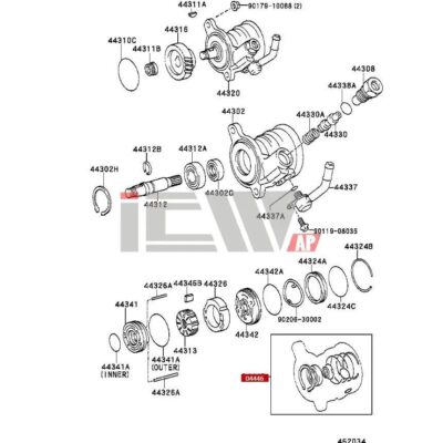 Power Steering Pump Seal Gasket Kit For TOYOTA LAND CRUISER 100 VAN FJ80/FZJ80