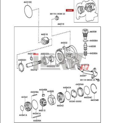 Power steering Pump repair kits gaskets For Toyota 90-07 LAND CRUISER / Hilux