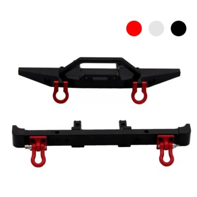 Rc Car Metal Aluminum Alloy Front/Rear Bumper With Trailer Buckle for MN128 Rc Track Car Upgrade Parts Accessories