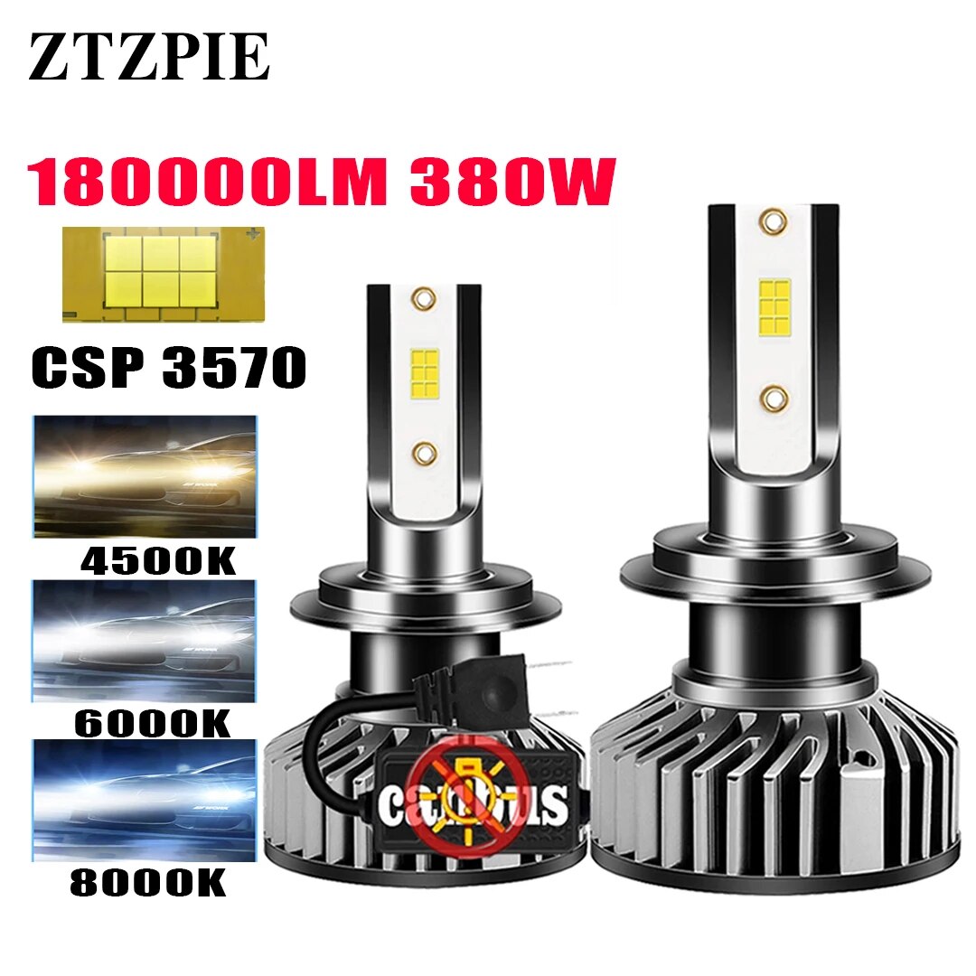 ZTZPIE-4500K-6000K-8000K-HB3-HB4-9005-9006-H1-H7-H4-H11-9012-Bulb-Canbus-Led