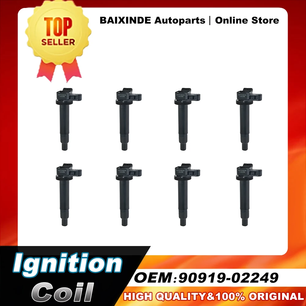 1-4-8-PCS-OEM-90919-02249-Ignition-Coil-For-Toyota-ALTEZZA-MARK-2-CHASER-CRESTA