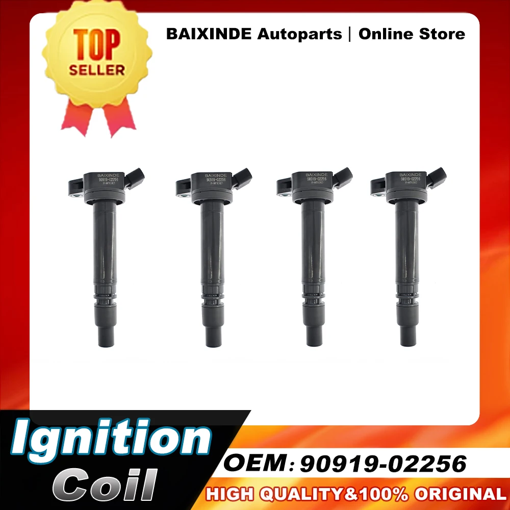 1-4-PCS-OEM-90919-02256-9091902256-Ignition-Coil-For-Toyota-Camry-Highlander-Venza-Lexus-GS300