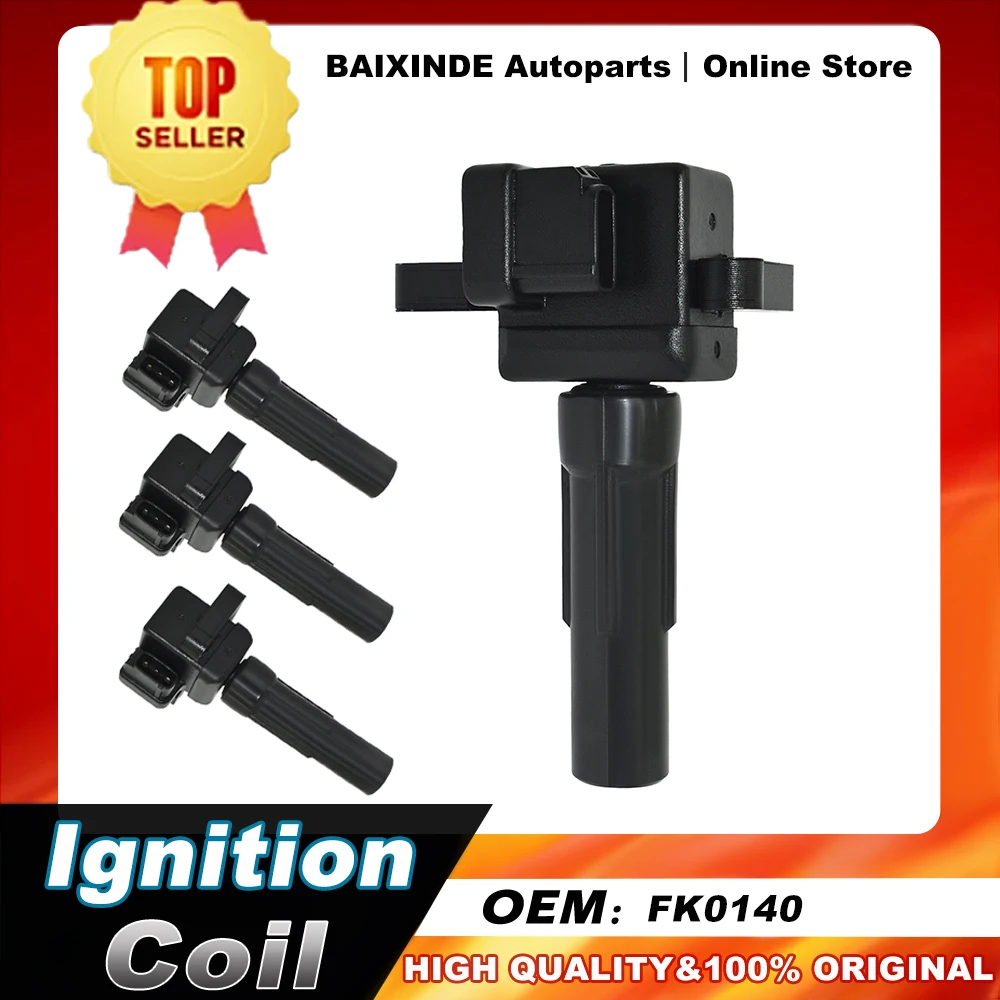 1-4PCS-OEM-FK0140-Ignition-Coil-For-Subaru-Impreza-2002-2005-Saab-9-2X-2005-2