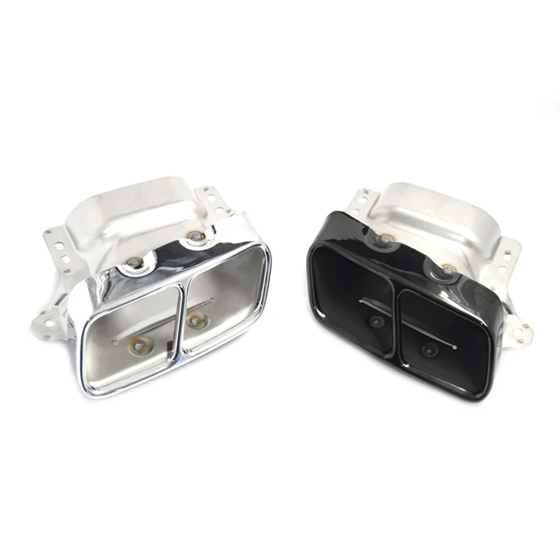1-Pair-Black-Silver-Car-Rear-Muffler-Tailpipe-Exhaust-System-For-M-ercedes-B-enz-W221-1