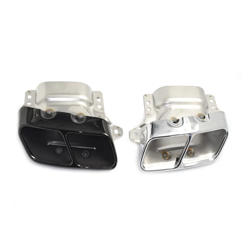 1-Pair-Black-Silver-Car-Rear-Muffler-Tailpipe-Exhaust-System-For-M-ercedes-B-enz-W221-2