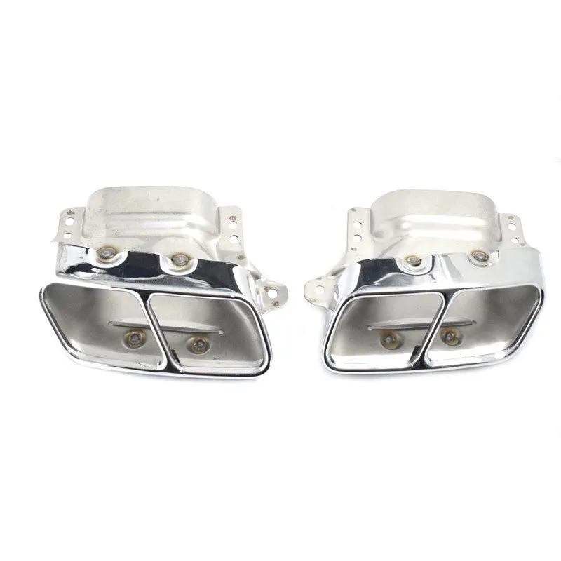 1-Pair-Black-Silver-Car-Rear-Muffler-Tailpipe-Exhaust-System-For-M-ercedes-B-enz-W221-3