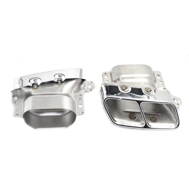 1-Pair-Black-Silver-Car-Rear-Muffler-Tailpipe-Exhaust-System-For-M-ercedes-B-enz-W221-4
