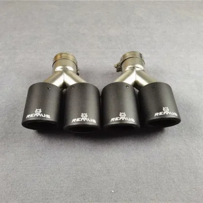 1 Pair Y Model Exhaust Pipe Carbon Fiber Stainless Steel For Remus Muffler Tip Rear Nozzles Tailpipe Nozzles Tails Throats