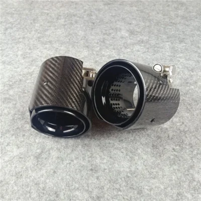 1 Piece Glossy Black Exhaust tip For M performance Muffler pipe F87 M2 F80 M3 F82 F83 M4 Car Accessories Lenght 90mm