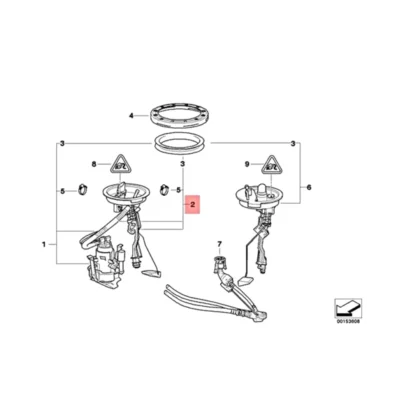 16146752370 Fuel Level Sensor Fuel Pump Assembly Right Passenger for BMW E38 E39 540I 530I 525I