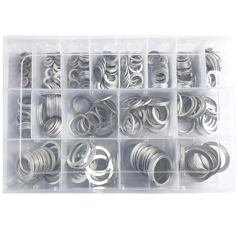 395Pcs-17-Sizes-Aluminum-Flat-Gasket-Washer-Set-M6-M8-M10-M12-M14-M16-to-M22-4