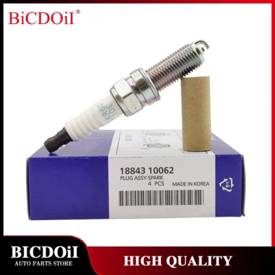 4Pcs/6Pcs 18843-10062 LKR6D-10E Spark Plug For Hyundai Accent IV Saloon i10 Kia Rio 3 Rena Picanto Morning 1884310062 LKR6D10E