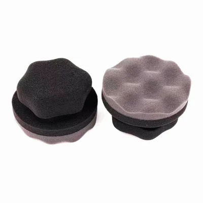 Big Size Car Detailing Hex Grip Tire Tyre Applicator Pad Waxing Polishing Soft Wave Sponge