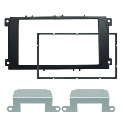 Black Car 2DIN Audio Radio Fascia Frame for Ford Mondeo 2007/C Max Dash Trim Face Plate Panel Kit#1720