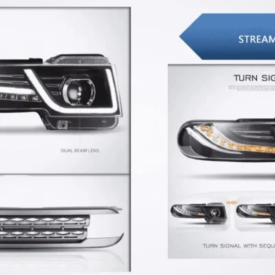 Car Headlight LED Daytime Running Light For Toyota FJ CRUISER LED 07-15 Dynamic Streamer Turn Signal Headlamp Front Lights