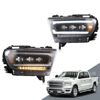 Car Headlight LED Front Lamp For Dodge Ram 1500 2019-UP High Beam Daytime Running Light Turn Signal Streamer Dynamic Assembly