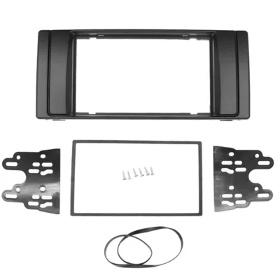 Double 2 Din Stereo Radio Frame for BMW X5 E53 5 E39 1995-2003 5 series Fascia Panel Interface Dash Installation Kit