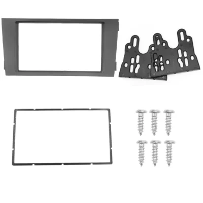 Double Din Car Radio Fascia for Audi A6 2002-2006 Stereo Facia Frame Panel Dash Mount Kit Adapter Refitting Plate Trim Bezel